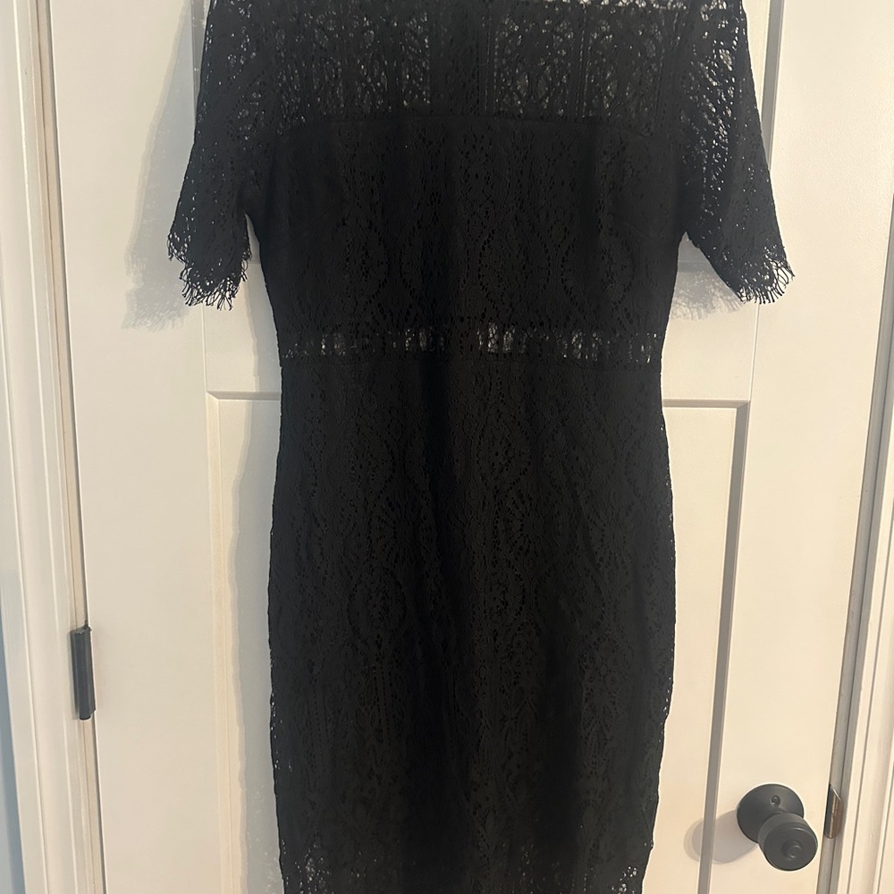 Elegant Black Lace Dress size L